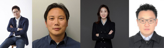 데니스 홍 교수(맨 왼쪽부터), 한보형 교수,  배순민 상무(AI2XL 연구소장), 이상호 상무(AI Robot사업단장). KT 제공